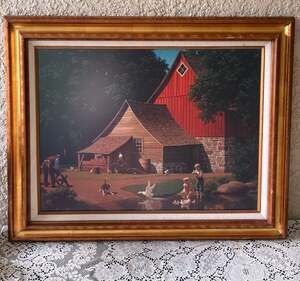 Family Farm Framed Print by  Paul Detlefsen